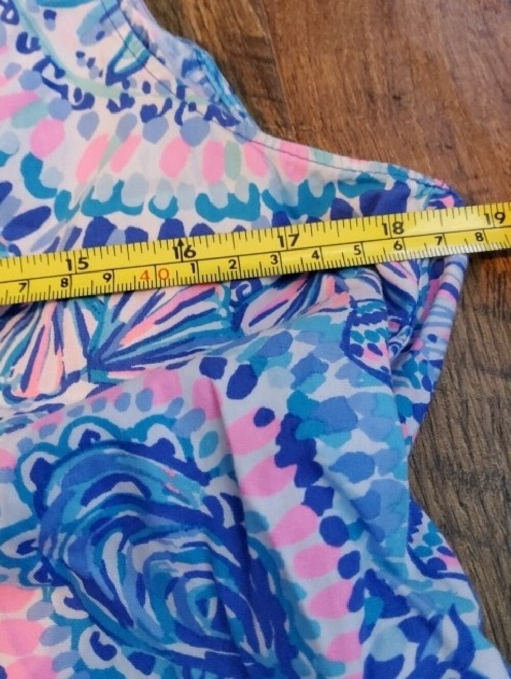 Lilly Pulitzer Blue Pink Paisley Floral Sleeveless Peplum Top Medium - Picture 10 of 13